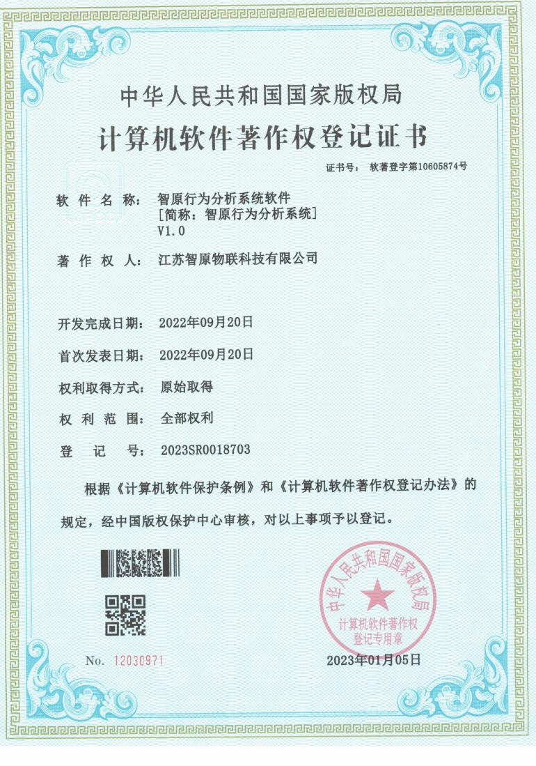 智原行为分析系统软件V1.0